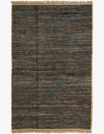 5' 5 x 8' 7 Hand Knotted Moroccan Wool Rug