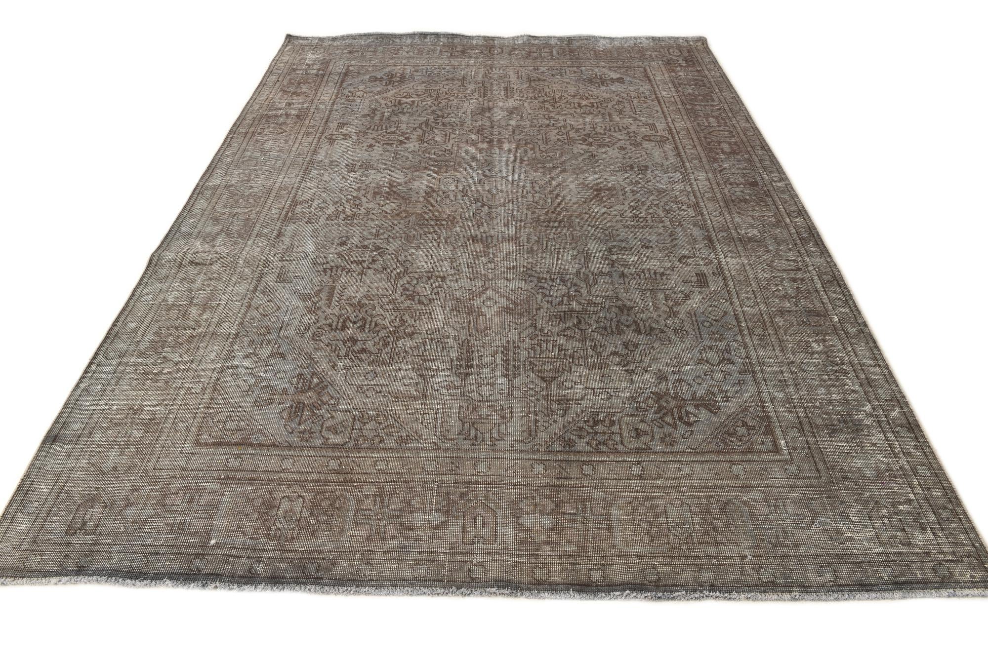 6' 5 x 9' 4 Hand Knotted Ultra Vintage Persian Wool Rug