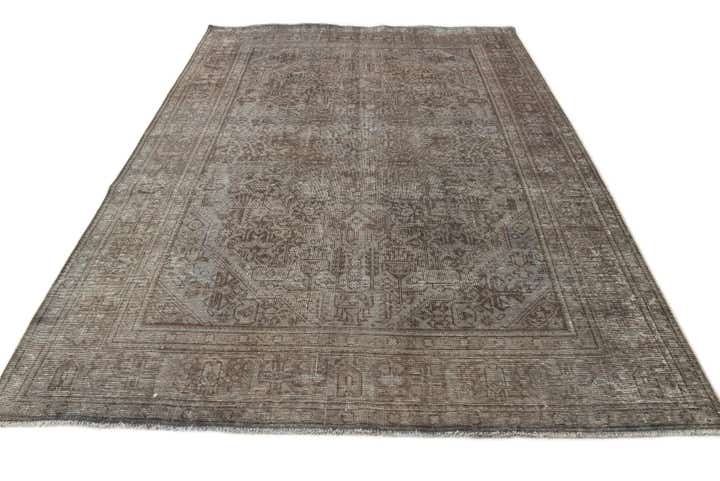 6' 5 x 9' 4 Hand Knotted Ultra Vintage Persian Wool Rug
