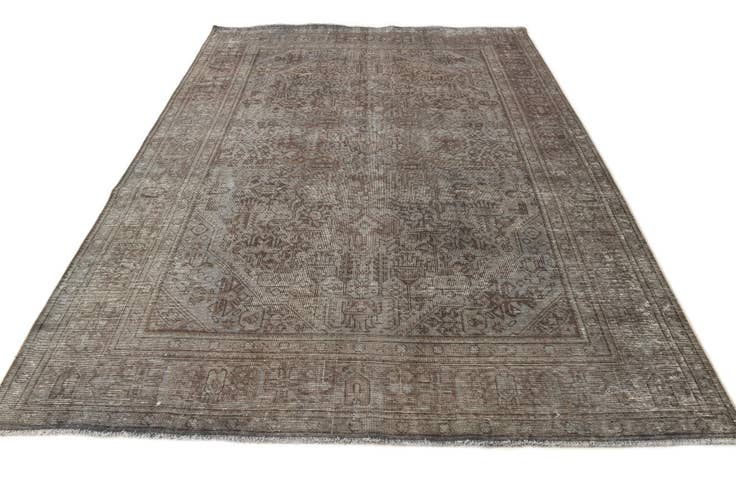 Detail image of 6' 5 x 9' 4 Hand Knotted Ultra Vintage Persian Wool Rug