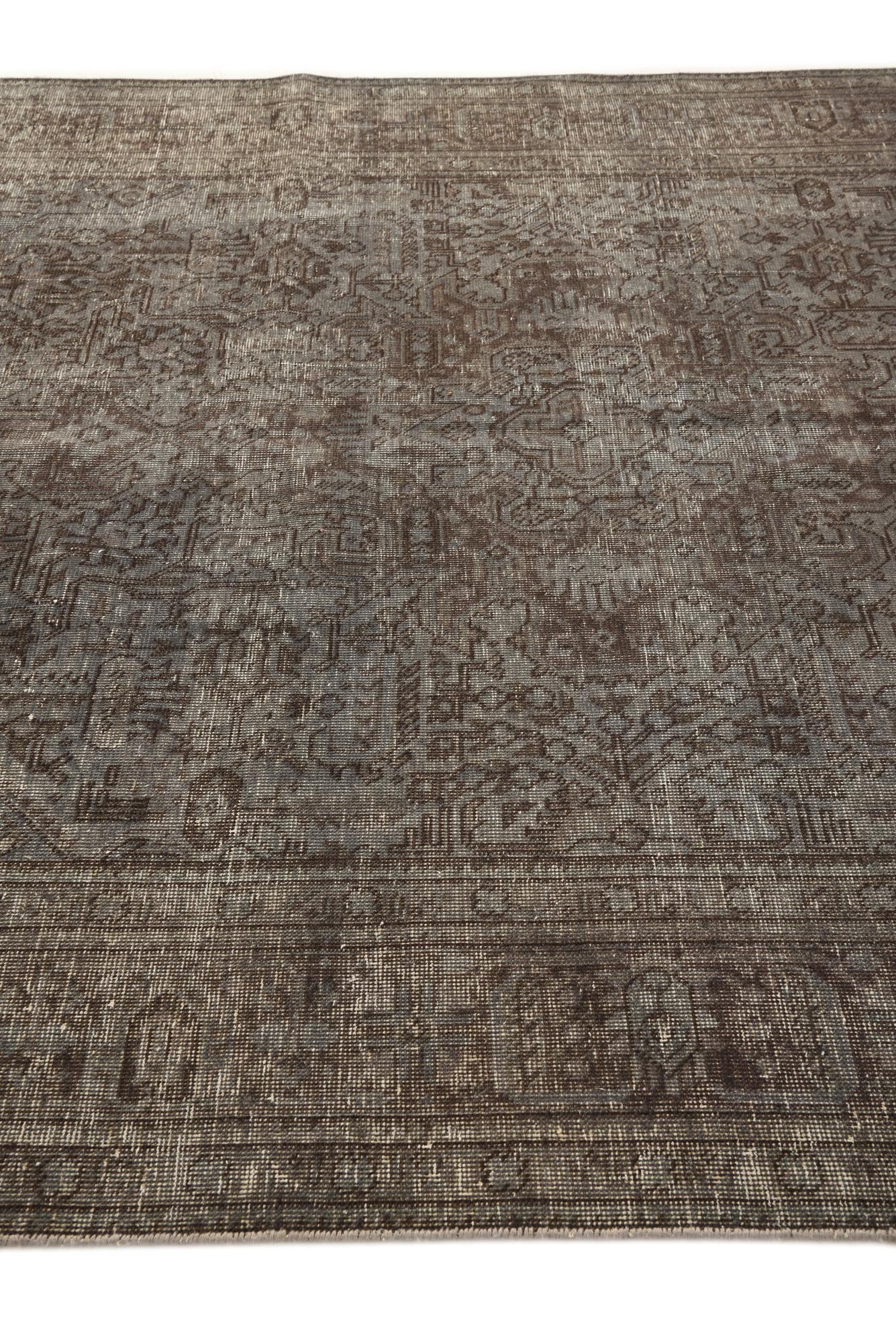 6' 5 x 9' 4 Hand Knotted Ultra Vintage Persian Wool Rug