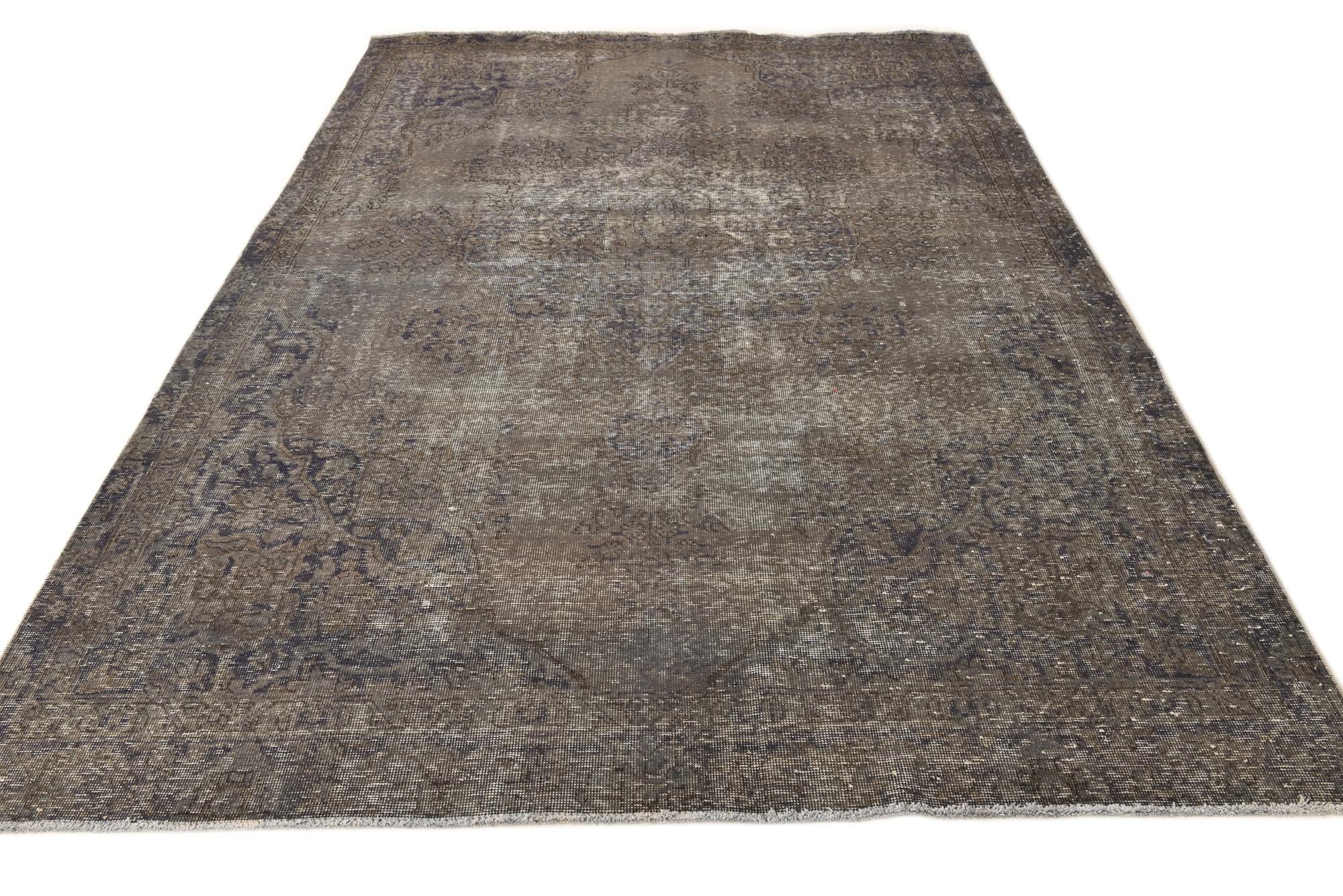 6' 9 x 10' Hand Knotted Ultra Vintage Persian Wool Rug
