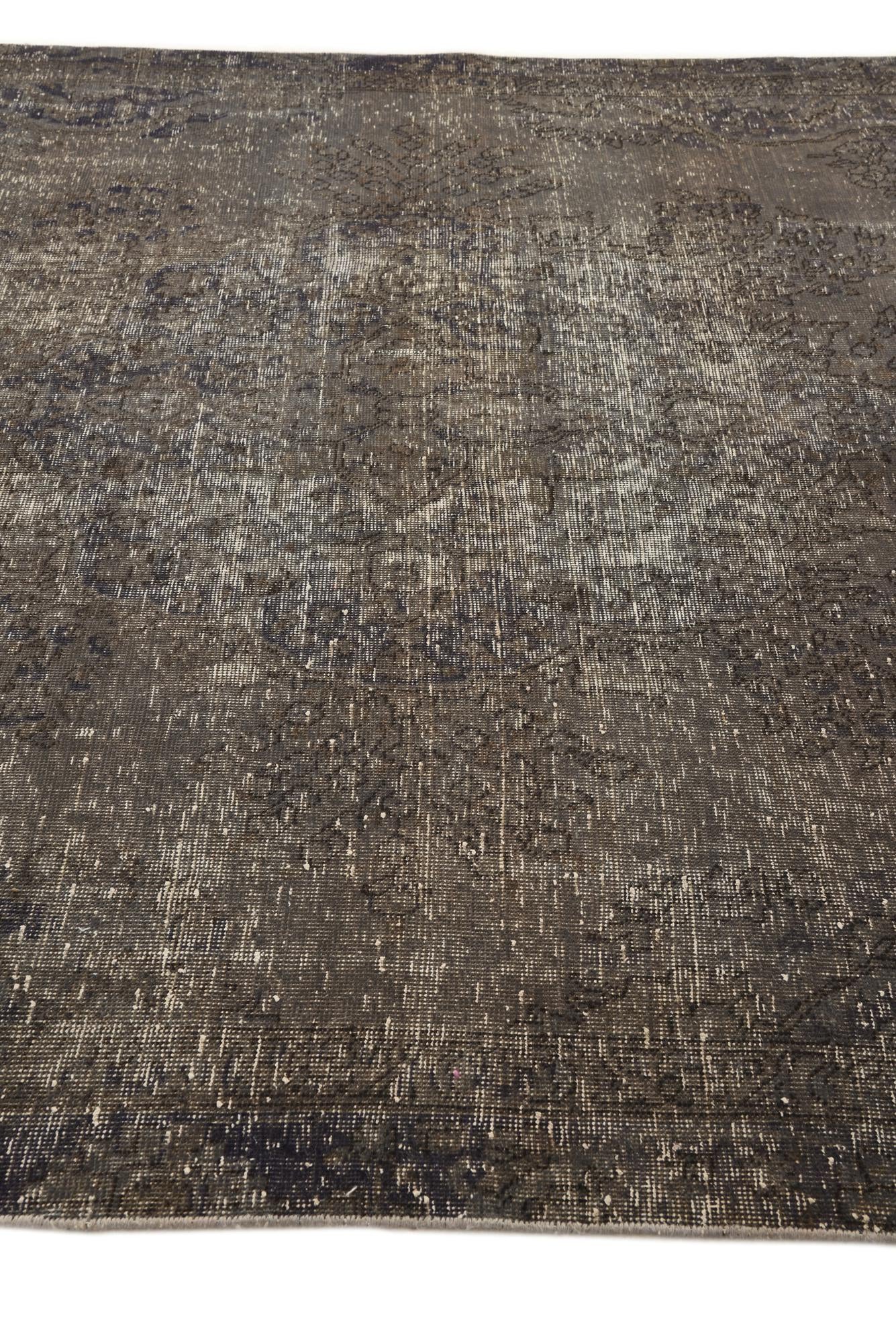 6' 9 x 10' Hand Knotted Ultra Vintage Persian Wool Rug