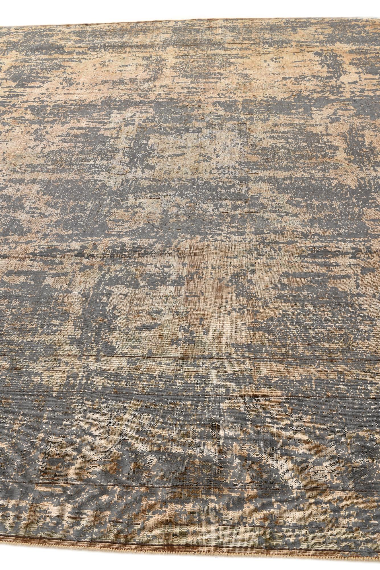 9' 4 x 13' Hand Knotted Ultra Vintage Persian Wool Rug
