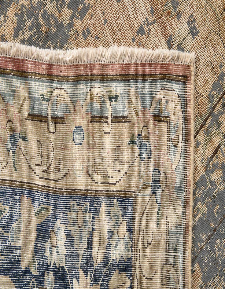 Detail image of 9' 4 x 13'  Hand Knotted Ultra Vintage Persian Wool Rug