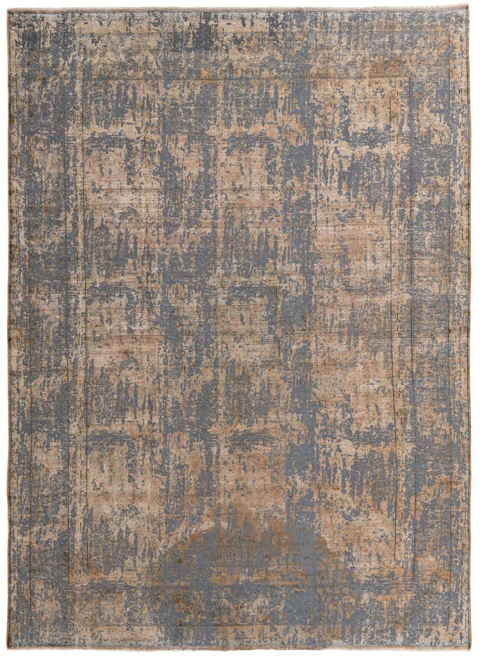 Detail image of 9' 4 x 13' Hand Knotted Ultra Vintage Persian Wool Rug