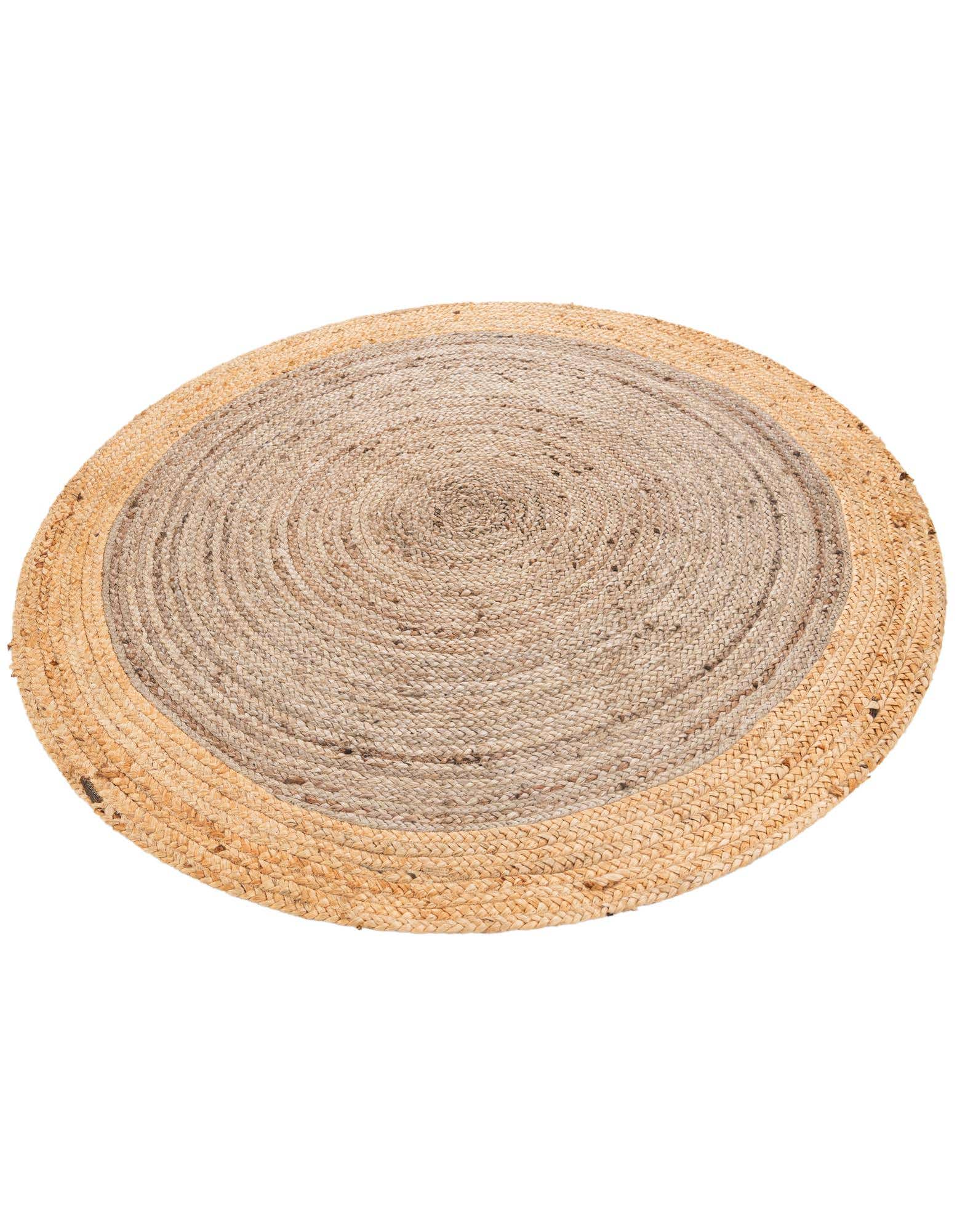 Detail image of 5' 1 x 5' 1  Hand Braided Jute Round Rug