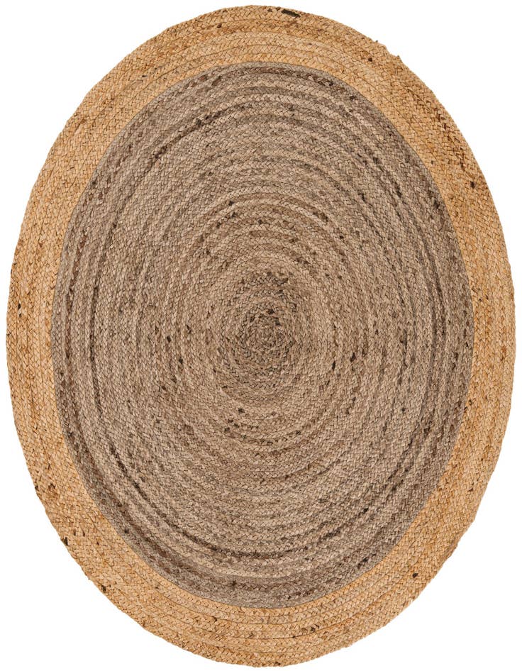 Detail image of 5' 1 x 5' 1  Hand Braided Jute Round Rug