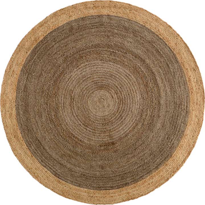 7' 10 x 7' 10 Handmade Braided Jute Round Rug