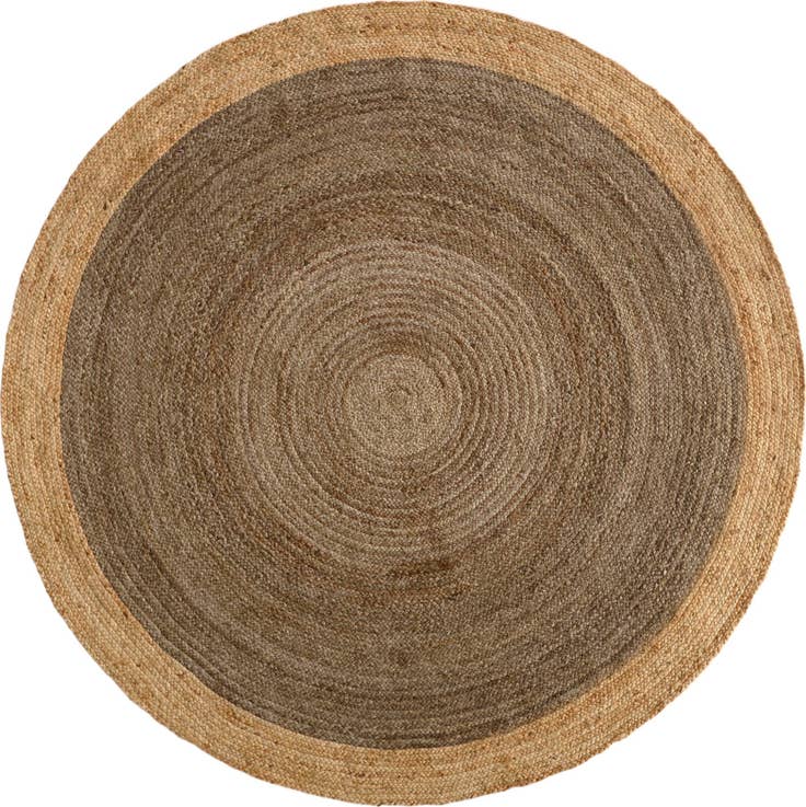 Detail image of 7' 10 x 7' 10 Handmade Braided Jute Round Rug