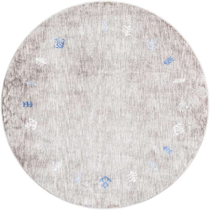 5' 3 x 5' 3 Gabbeh Round Rug