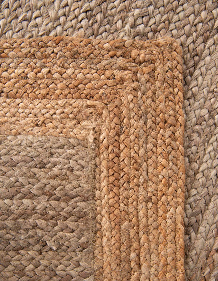 Detail image of 2' x 6' 1 Handmade Braided Jute Runner Rug