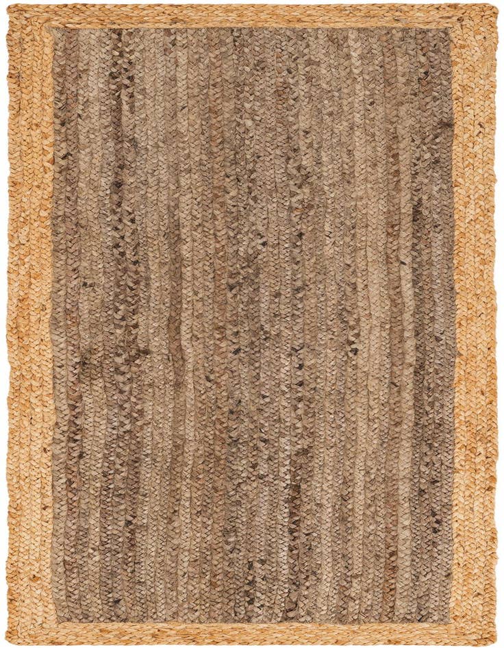 Detail image of 2' x 6' 1 Handmade Braided Jute Runner Rug