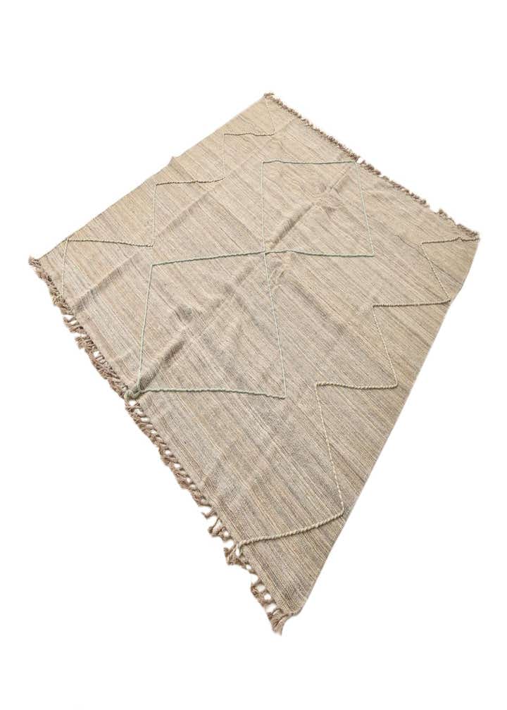 6' 6 x 7' Hand Knotted Moroccan Wool Square Rug