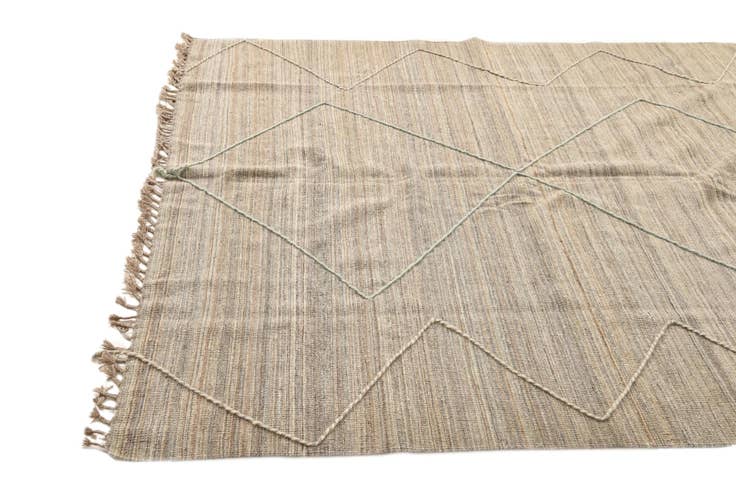 Detail image of 6' 6 x 7' Hand Knotted Moroccan Wool Square Rug