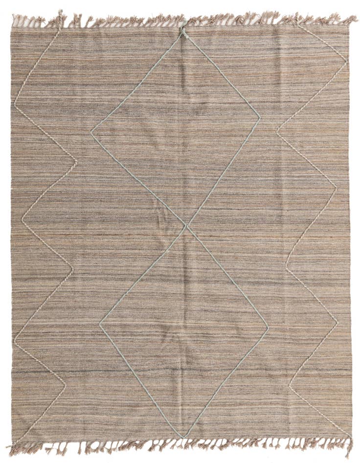 Detail image of 6' 6 x 7' Hand Knotted Moroccan Wool Square Rug