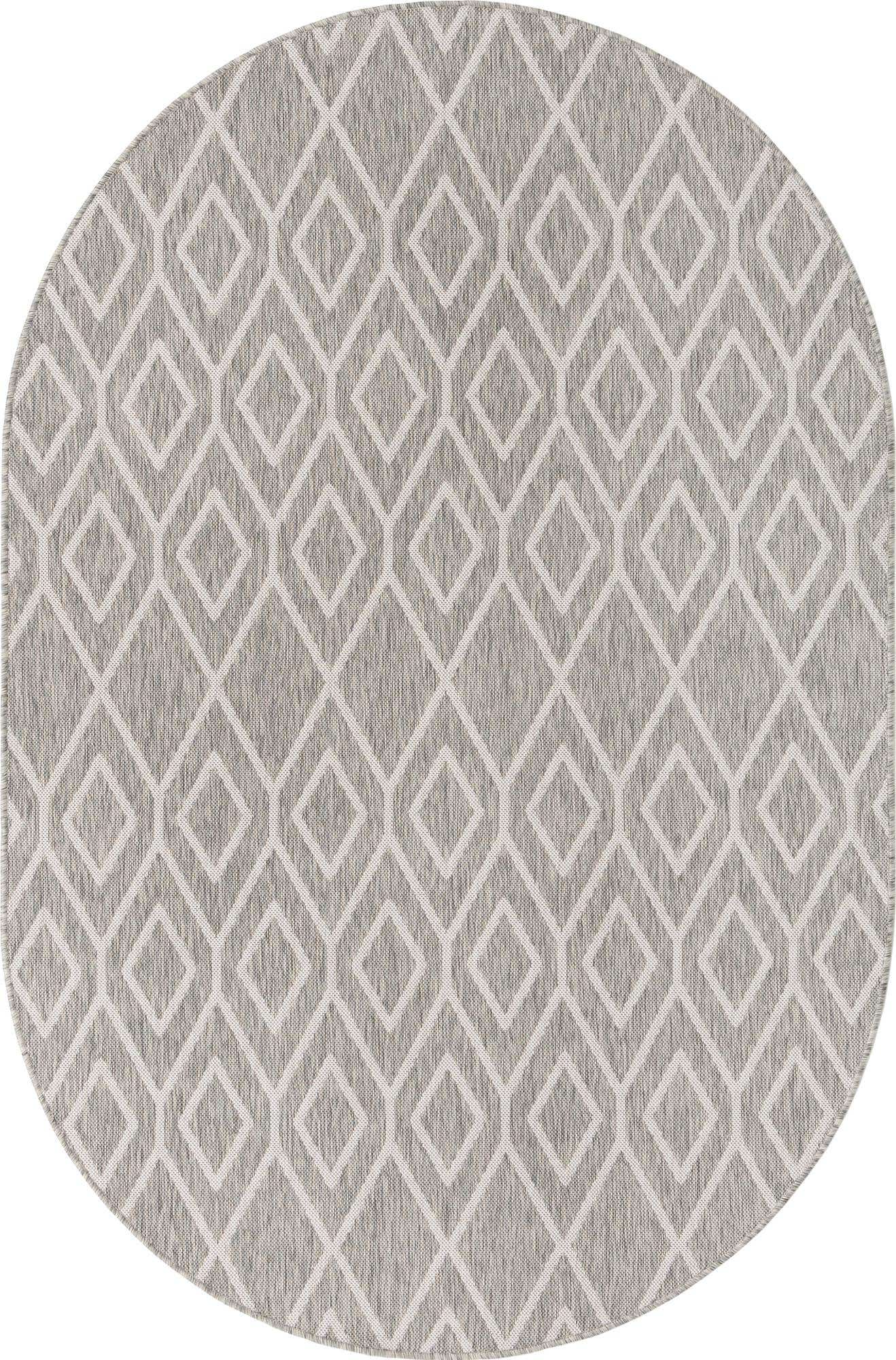 5' 3 x 8' Easy-Clean Jill Zarin Turks and Caicos Indoor / Outdoor Oval Rug