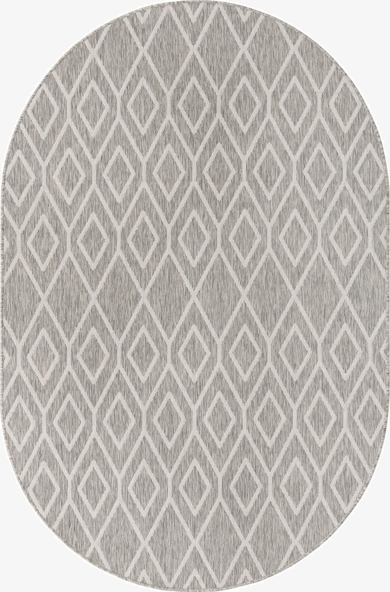 5' 3 x 8'  Washable Jill Zarin Turks and Caicos Indoor / Outdoor Oval Rug