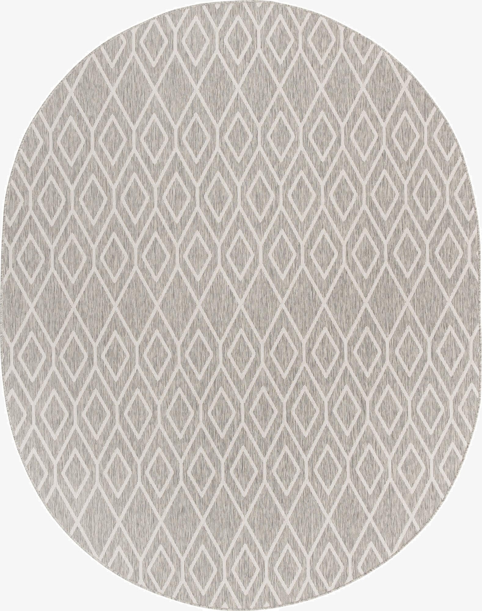 7' 10 x 10'  Washable Jill Zarin Turks and Caicos Indoor / Outdoor Oval Rug