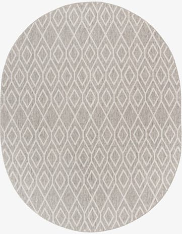 7' 10 x 10' Easy-Clean Jill Zarin Turks and Caicos Indoor / Outdoor Oval Rug
