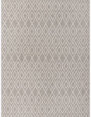 Gray Cream Easy-Clean Jill Zarin Turks and Caicos Indoor / Outdoor Rug