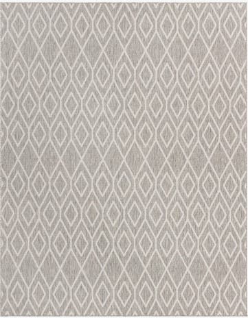Gray Cream Easy-Clean Jill Zarin Turks and Caicos Indoor / Outdoor Rug