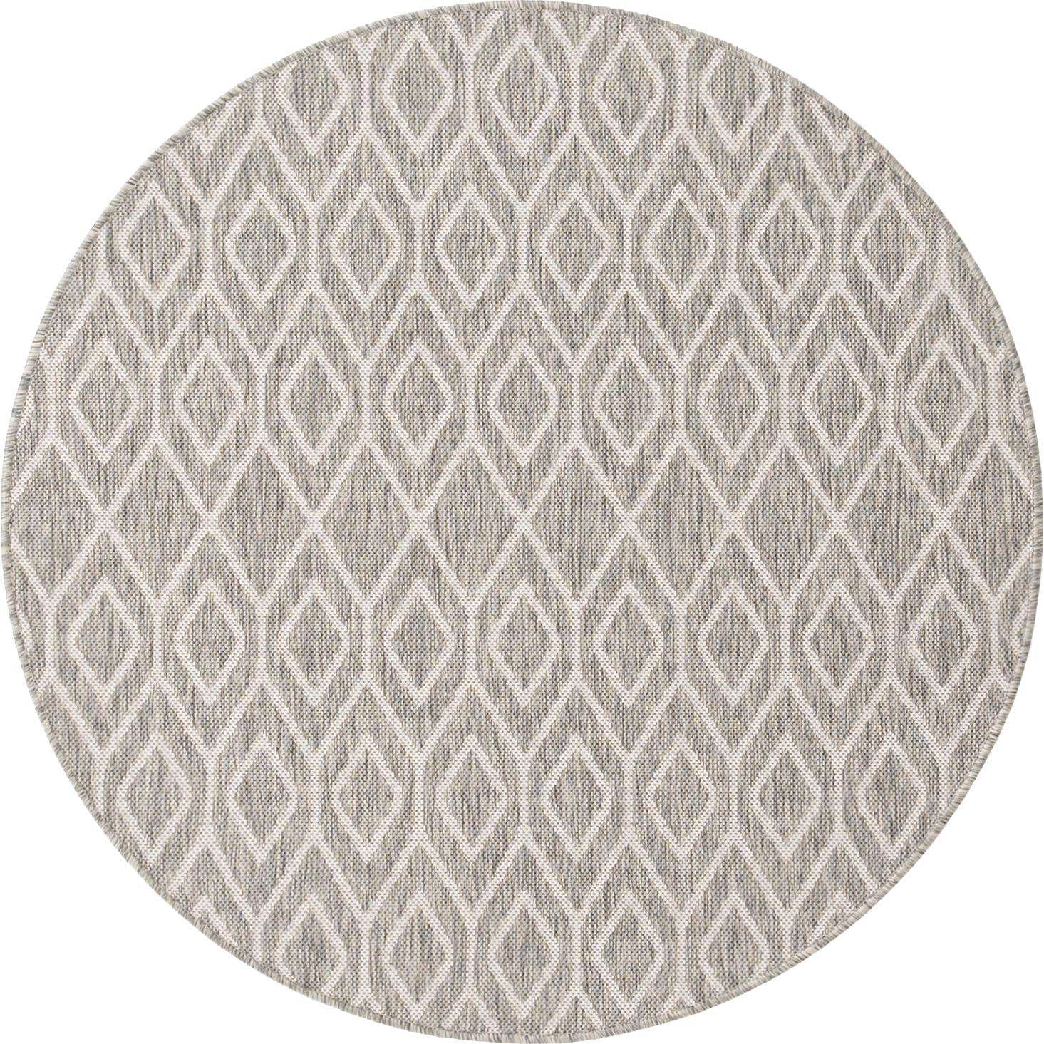 4' x 4' Easy-Clean Jill Zarin Turks and Caicos Indoor / Outdoor Round Rug