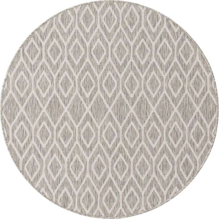 4' x 4' Easy-Clean Jill Zarin Turks and Caicos Indoor / Outdoor Round Rug