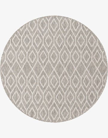 4' x 4' Easy-Clean Jill Zarin Turks and Caicos Indoor / Outdoor Round Rug