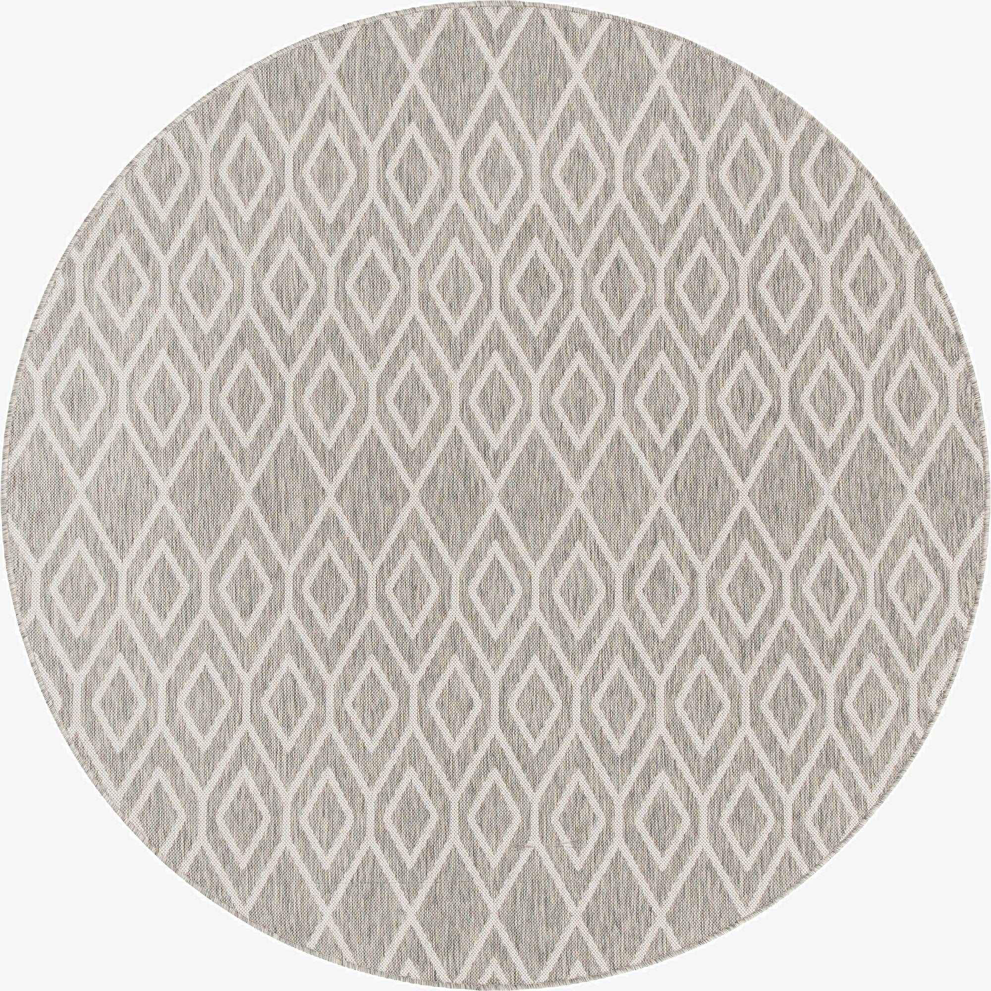 7' x 7'  Washable Jill Zarin Turks and Caicos Indoor / Outdoor Round Rug