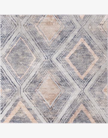 Gray Cream Caspian Square Rug