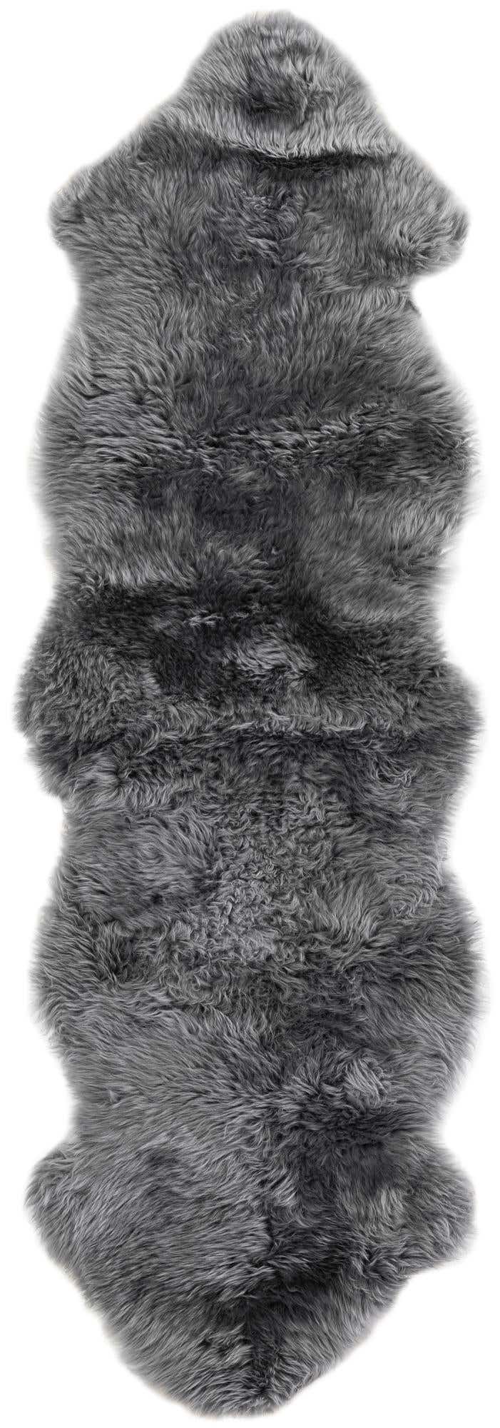 1' 10 x 6' Natural Sheepskin Freeform Rug
