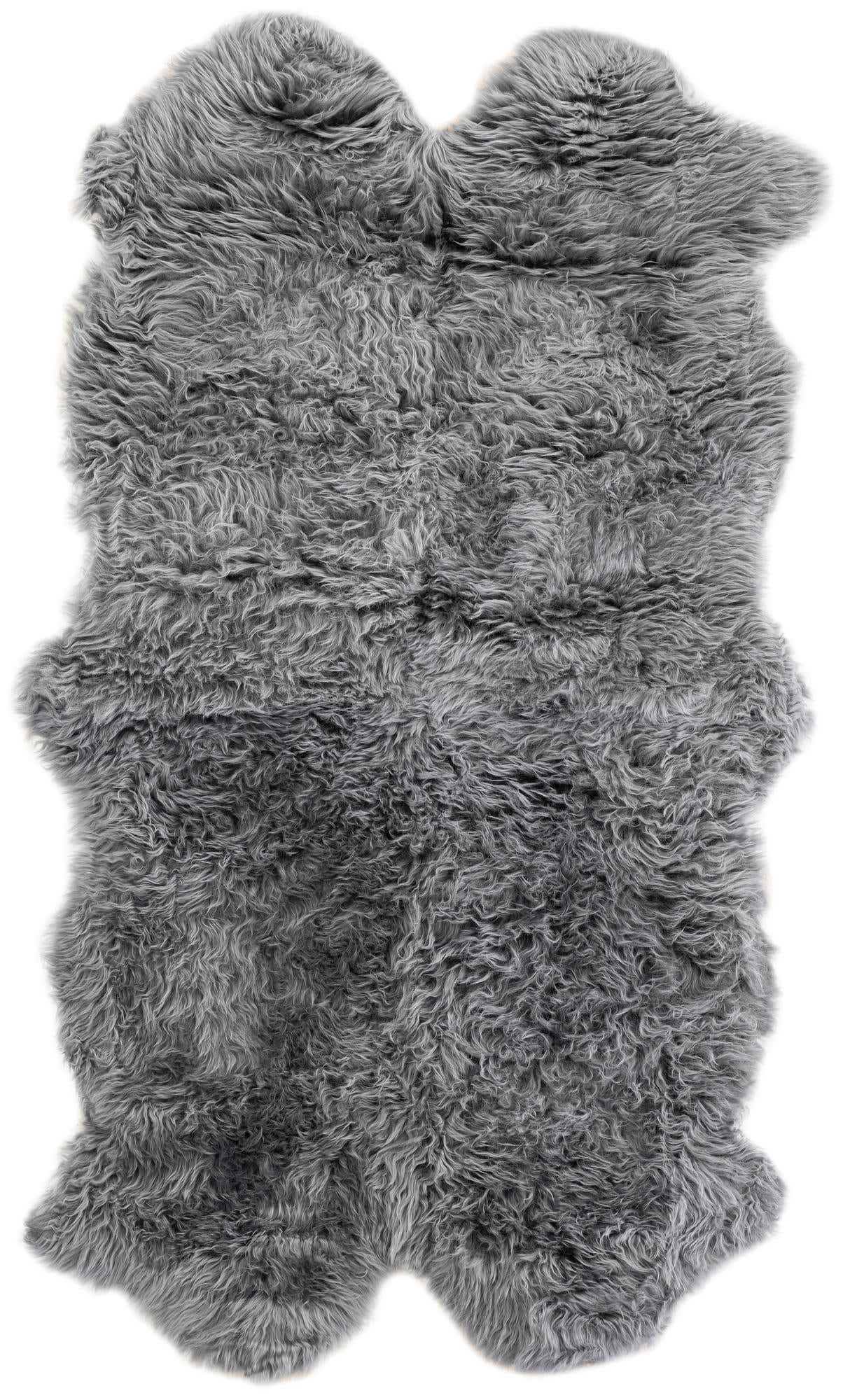 3' 3 x 6' Natural Sheepskin Freeform Rug