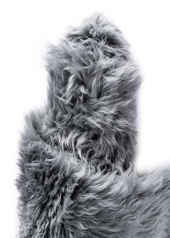 1' 10 x 3' Natural Sheepskin Freeform Rug