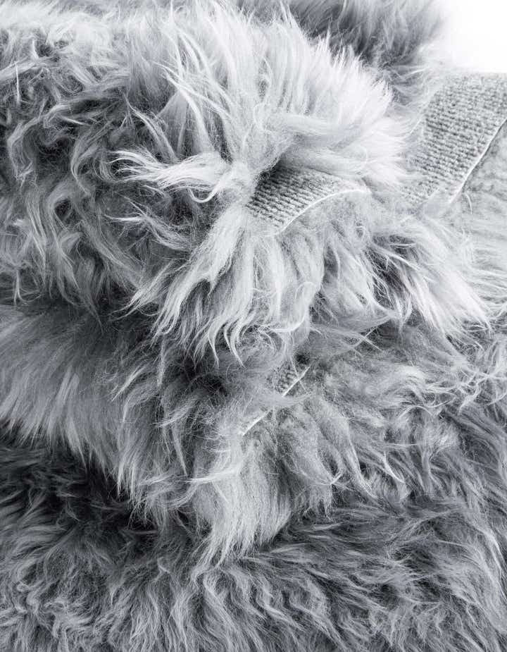 1' 10 x 3' Natural Sheepskin Freeform Rug