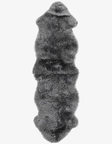 1' 10 x 6' Natural Sheepskin Freeform Rug