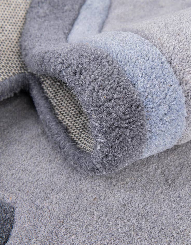 Detail image of 4' 1 x 4' 6 Playtime Kids Wool Freeform Rug