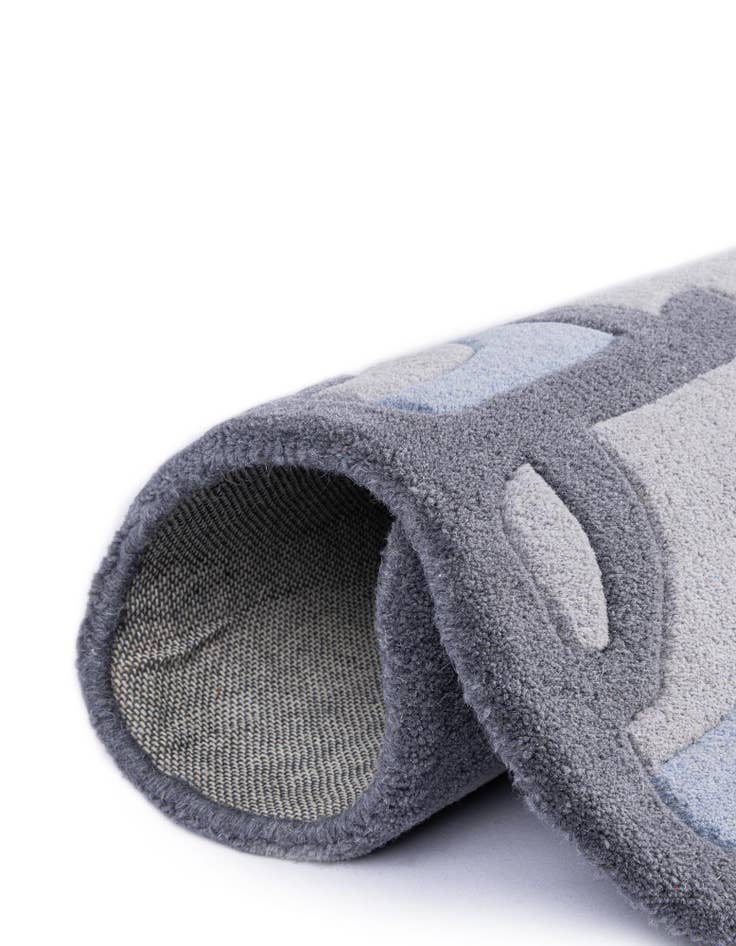 Detail image of 4' 1 x 4' 6 Playtime Kids Wool Freeform Rug