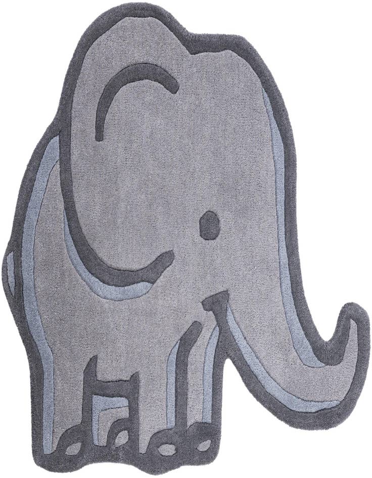 Detail image of 3' 1 x 3' 6 Playtime Kids Wool Freeform Rug