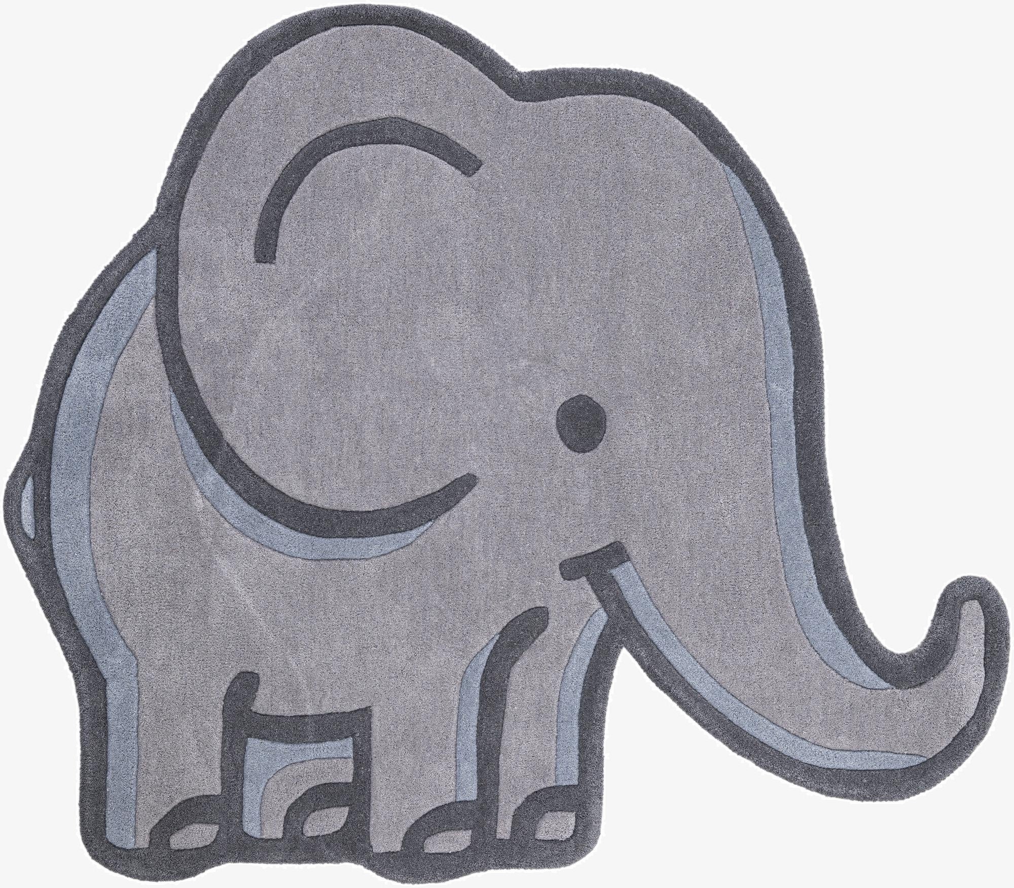 4' 1 x 4' 6 Playtime Kids Wool Freeform Rug