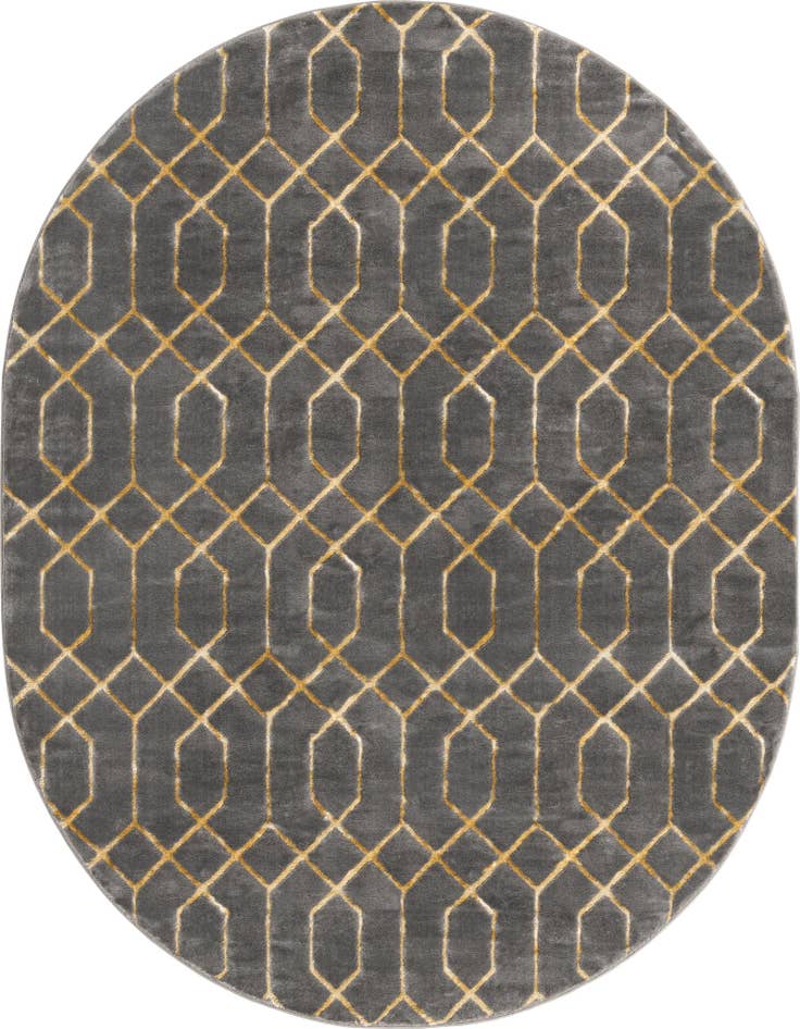Detail image of 7' 10 x 10' Marilyn Monroe™ Glam Trellis Oval Rug