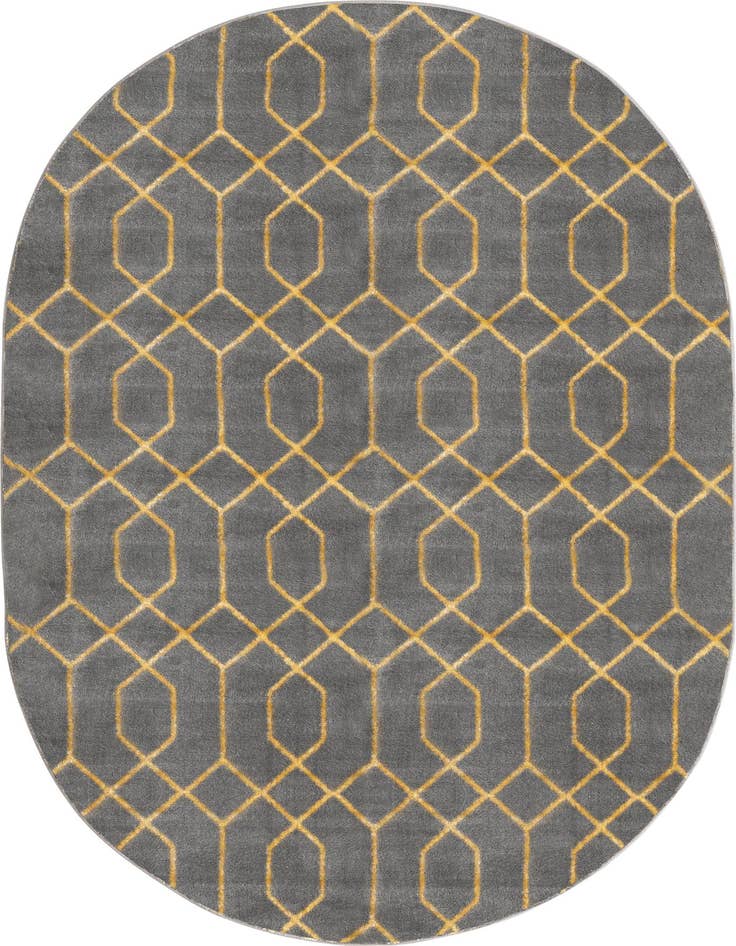 Detail image of 4' x 6' Marilyn Monroe™ Glam Trellis Oval Rug