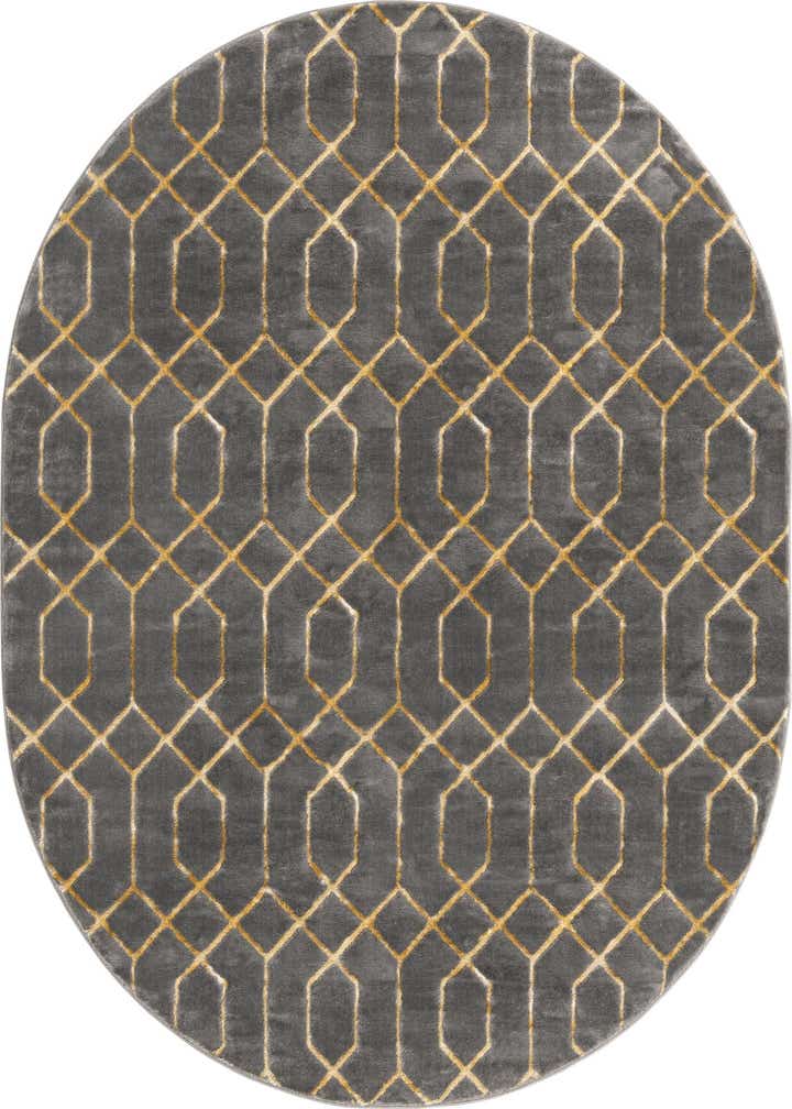 7' 10 x 10' Marilyn Monroe™ Glam Trellis Oval Rug