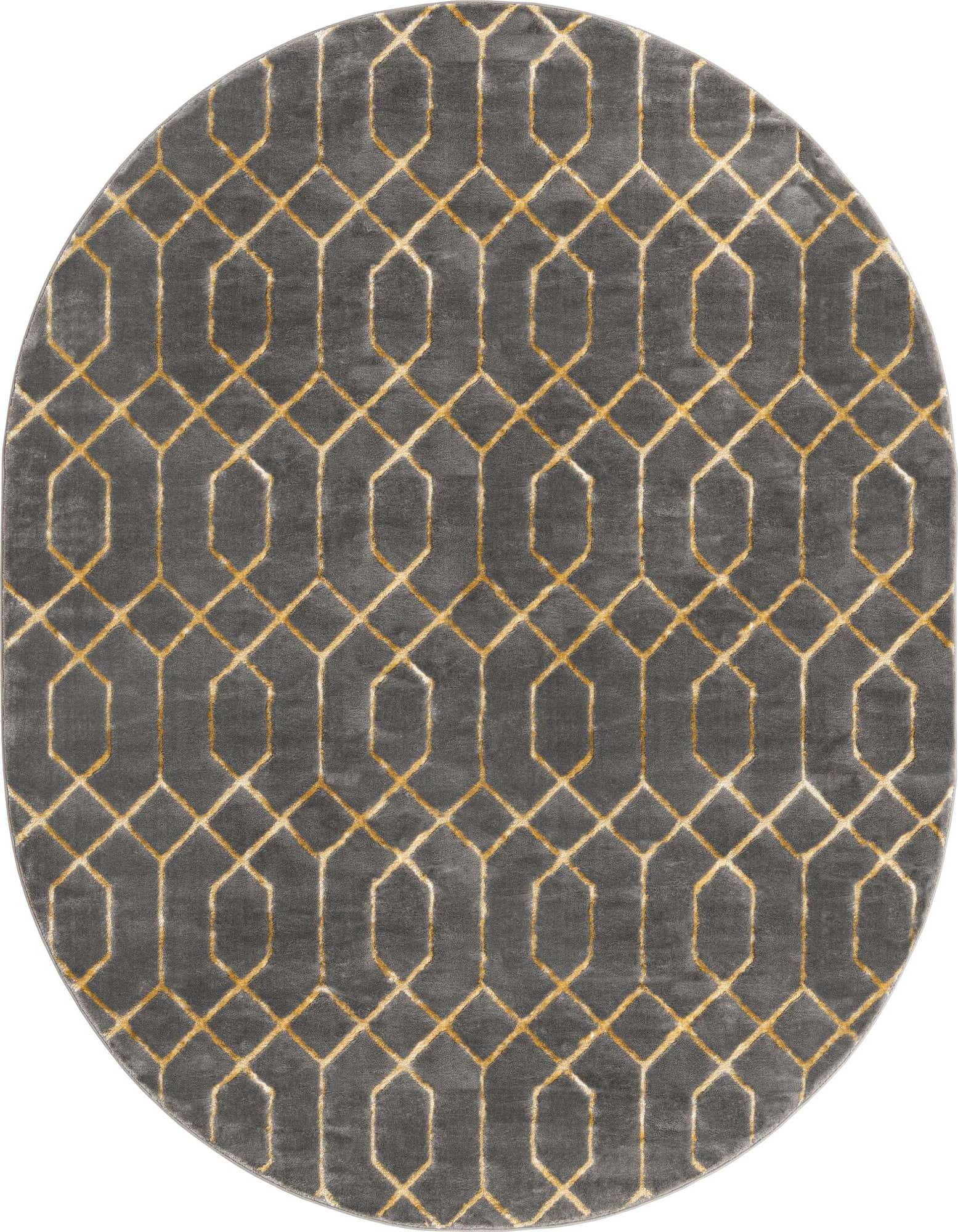 7' 10 x 10' Marilyn Monroe™ Glam Trellis Oval Rug