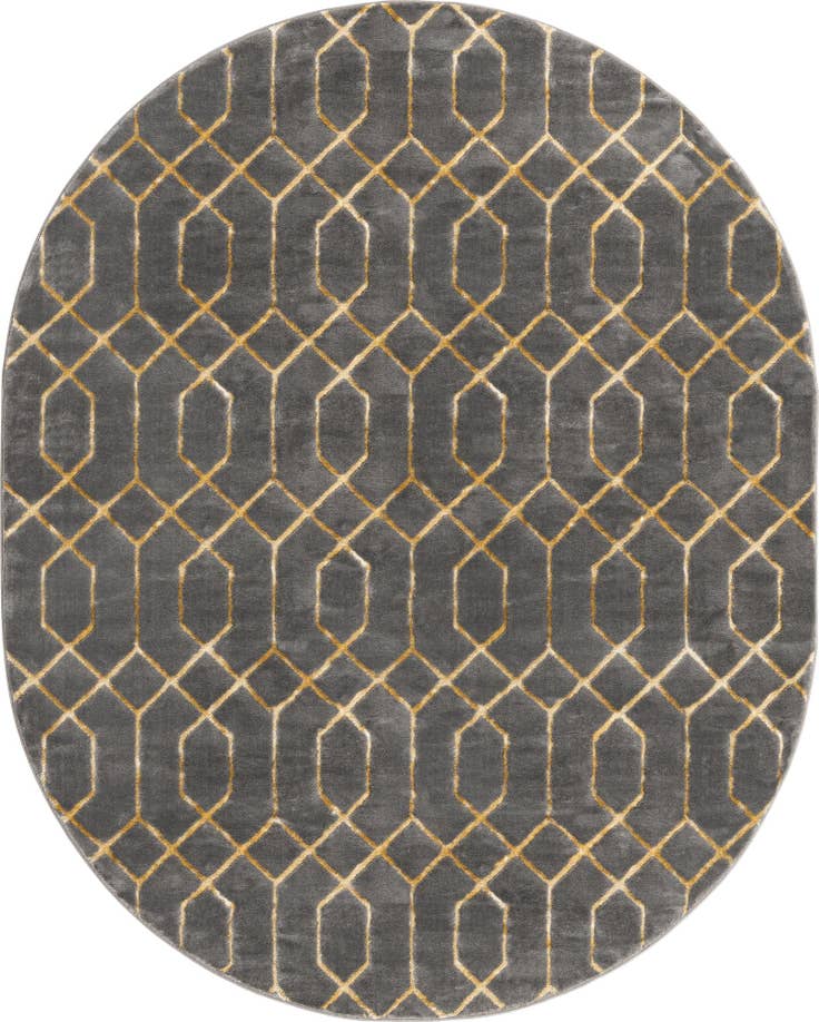 Detail image of 7' 10 x 10' Marilyn Monroe™ Glam Trellis Oval Rug