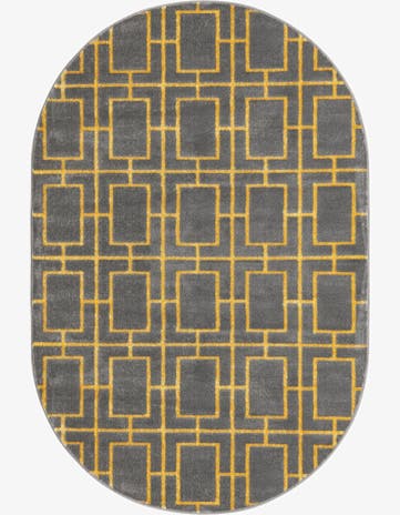 5' 3 x 8' Marilyn Monroe™ Glam Deco Oval Rug