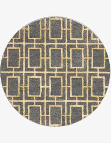 Gray Gold Marilyn Monroe™ Glam Deco Round Rug