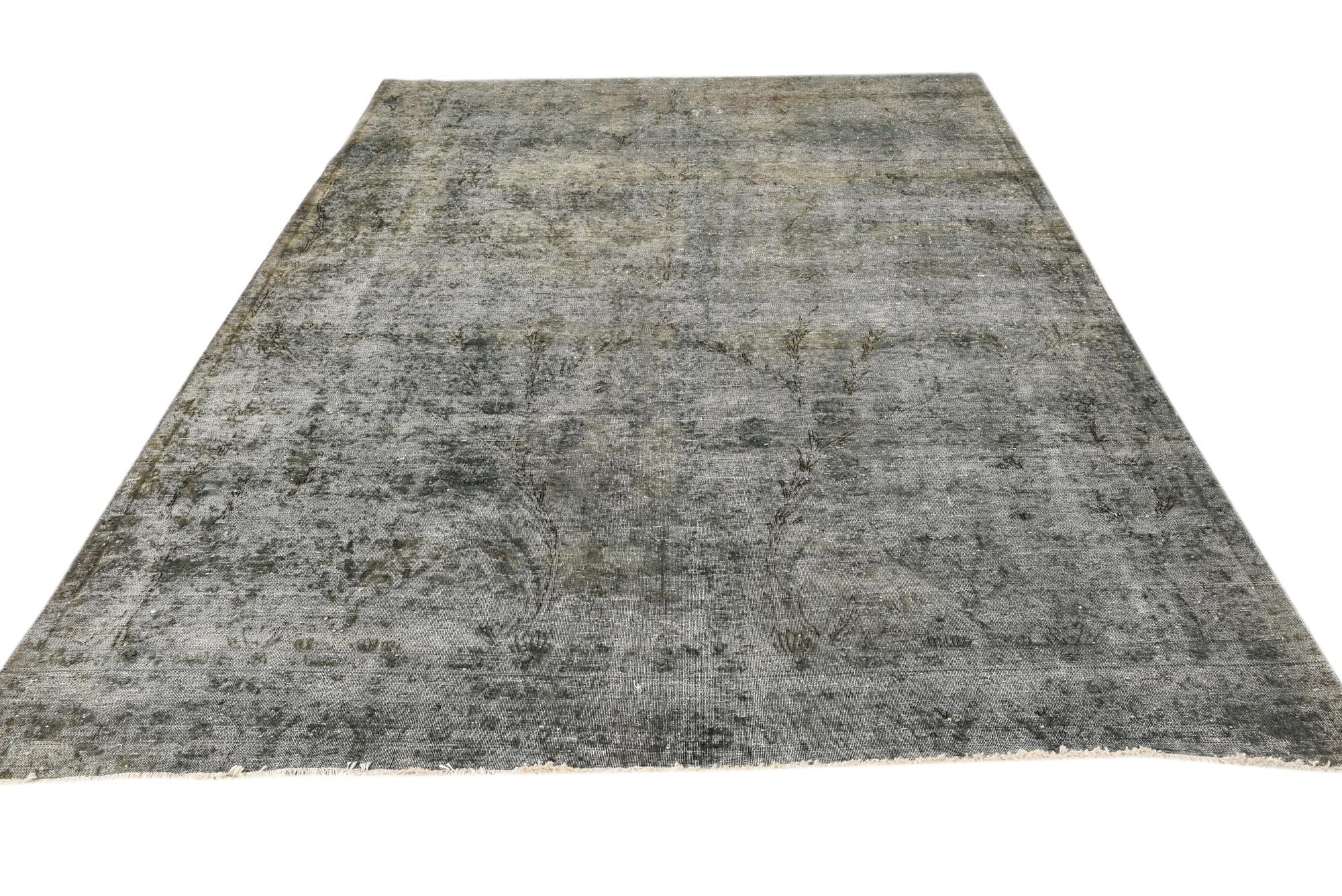 6' 8 x 10' Hand Knotted Ultra Vintage Persian Wool Rug