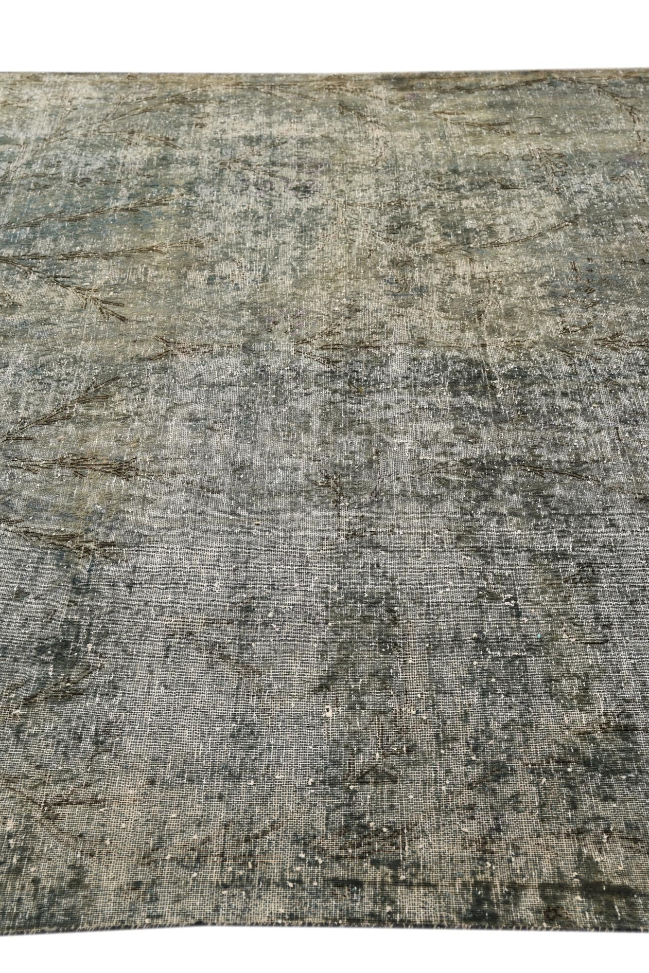 6' 8 x 10' Hand Knotted Ultra Vintage Persian Wool Rug
