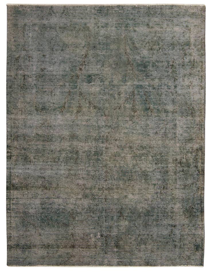 Detail image of 6' 8 x 10' Hand Knotted Ultra Vintage Persian Wool Rug